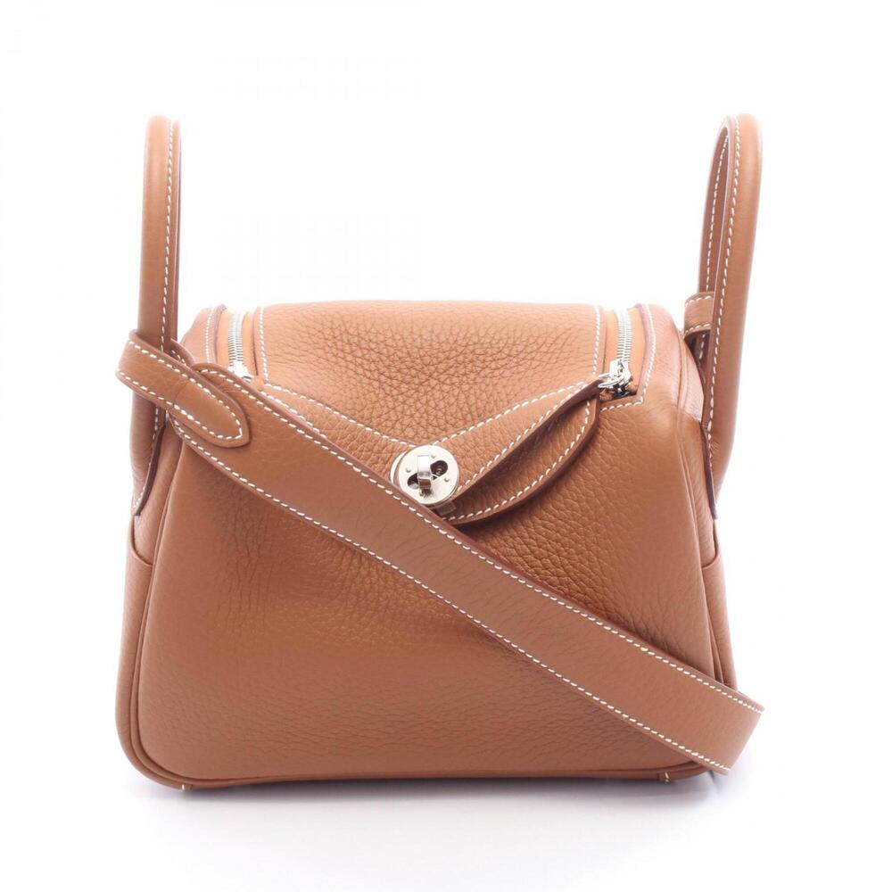Hermes Lindy Mini Gold Shoulder Bag/Handbag, Taurillon Clemence Leather, Wome...